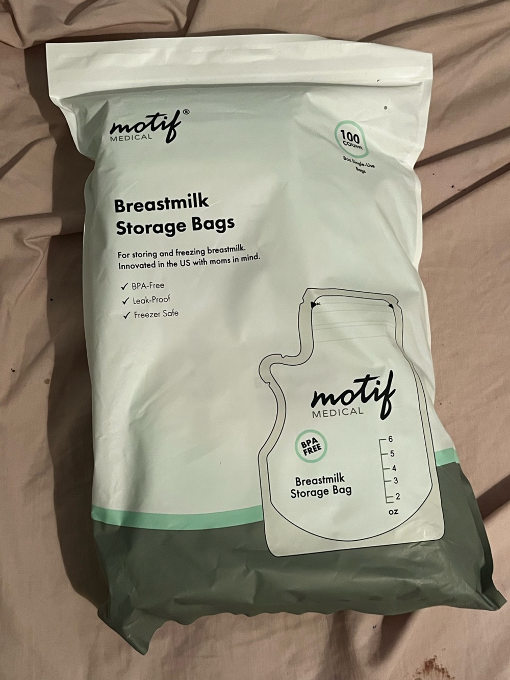Motif Breastmilk Storage Bags - 3 bags (100 Count)